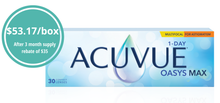 Load image into Gallery viewer, Acuvue Oasys Max 1-Day Multifocal for Astigmatism - 30 Lenses