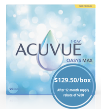 Load image into Gallery viewer, Acuvue Oasys Max 1-Day Multifocal - 90 Lenses