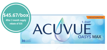 Load image into Gallery viewer, Acuvue Oasys Max 1-Day for Astigmatism - 30 Lenses