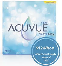 Load image into Gallery viewer, Acuvue Oasys Max 1-Day Multifocal - 90 Lenses
