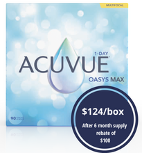 Load image into Gallery viewer, Acuvue Oasys Max 1-Day Multifocal - 90 Lenses
