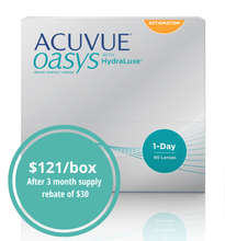 Load image into Gallery viewer, Acuvue Oasys 1-Day Astigmatism - 90 Lenses
