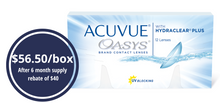 Load image into Gallery viewer, Acuvue Oasys with Hydraclear Plus - 12 Lenses
