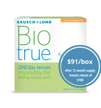 Load image into Gallery viewer, Bausch &amp; Lomb Biotrue One Day Toric - 90 Lenses
