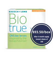 Load image into Gallery viewer, Bausch &amp; Lomb Biotrue One Day Toric - 90 Lenses
