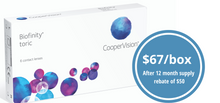 Load image into Gallery viewer, Cooper Biofinity Toric - 6 Lenses
