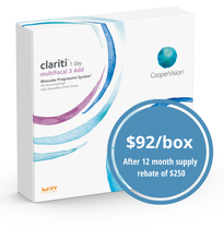 Load image into Gallery viewer, Cooper Clariti 1 Day Multifocal 3 Add - 90 Lenses
