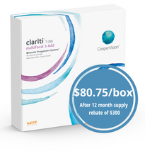 Load image into Gallery viewer, Cooper Clariti 1 Day Multifocal 3 Add - 90 Lenses
