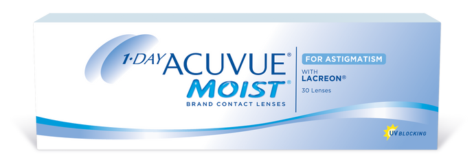 1-Day Acuvue Moist For Astigmatism - 30 Lenses - Oakville Optometry