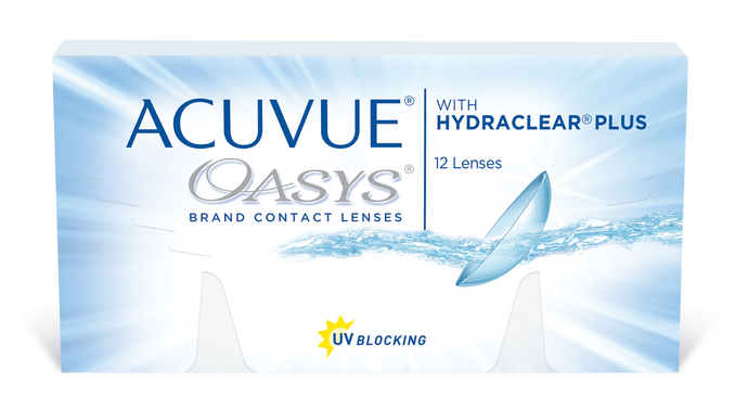Acuvue Oasys with Hydraclear Plus - 12 Lenses - Oakville Optometry